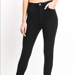 Just Black High Rise Crop Skinny Black Jeans 26
